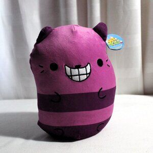 Cats Vs. Pickles Jumbo "Cheshire" Pink & Purple Stuffed Cat, 8 Inch, NWT